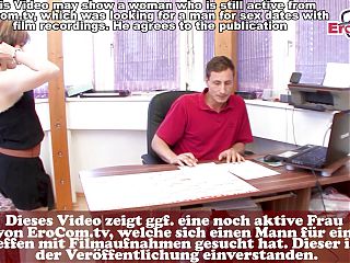 German student seduces her teacher into sex in the office